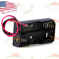 Battery Holder Case Box With 3 Wire Leads For 2x Series Aa Batteries 3v Us Stk