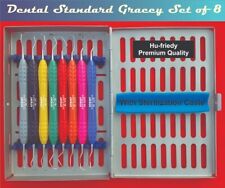 Standard Gracey Curettes 8 Pcs Dental Periodontal Hu Friedy Quality Instruments