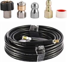 Pressure Washer 50 Ft Feet Sewer Jet Hose 14 14 Npt Drain Cleaning Rotating