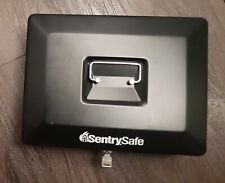 Sentrysafe Cash Box For Cash And Coins Metal Box With Key And Money Tray Black