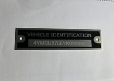 Serial Number Tag Plate Personalized Cargo Utility Flatbed Trailer- As Pictured