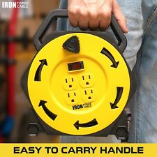 25ft Extension Cord Reel-breaker Switch 4 Outlets-163 Cable-13amp-ul Listed