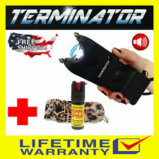 Terminator Max Power Police Stun Gun W Siren Flashlight And Tiger Pepper Spray