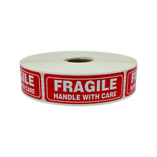 1000 1x3 Fragile Red Handle With Care Mailing Shipping Labels