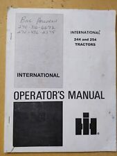 International 244 And 254 Tractors Operators Manual