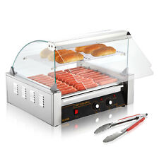 Vevor Electric 30 Hot Dog 11 Rollers Grill Cooker Bun Sausage Toaster Warmer