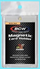 1 Bcw 55pt Magnetic Uv Safe Card Holder Display Case Sports Trading Storage