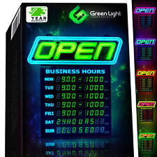 Led Open Sign With Business Hours Stand Out With 1000s Color Combos To Match