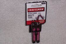 Craftsman 10-in-1 Mini Pocket Multi Tool Wpink Handle Key Ring 938839 New