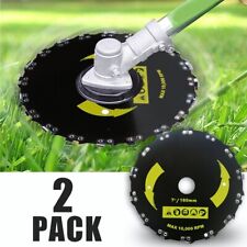 2pk 7 Chainsaw Tooth Brush Blades For Bush Cutter Weed Eater Trimmer Head