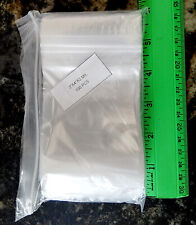 100 New Clear 3x4 In. Small Poly Plastic Bags Top Lock 2 Mil Zip Zipper Seal