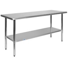 24w X 60l Stainless Steel Prep And Work Restaurant Table With Undershelf