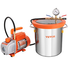 Vevor 5 Gallon Vacuum Chamber And 3.5 Cfm Pump Kit Tempered Glass Lid Vacuum De