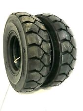 Two New 4.00-8 Forklift Tire With Tubes Flap Grip Plus Heavy Duty Free Shipping