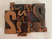 Vintage Letterpress Wood Type Mixed Set Of Number 2s