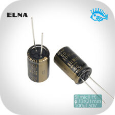 100uf 50v100uf Rfs Silmic Ii Elna Audio Capacitor 13x21mm Copper Pins