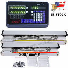 3001000mm Linear Scale 2axis Dro Digital Readout Lathe Milling Kit Us Stock