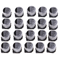20 Pcs Smd Electrolytic Capacitors With Specifications Of 65 Mm 16v 100uf-rx