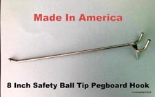 100 Pack Usa Made 8 Inch Metal Peg Hooks For 18 14 Pegboard Slatwall.