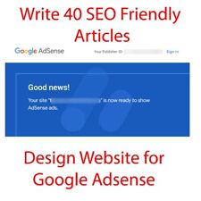 Write 40 Seo Friendly Articles And Design Website For Google Adsense Approval