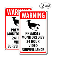 2 Warning Security Cameras In Use Home Video Surveillance Cctv Camera Signs