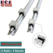 Cncyeah Sbr16 300-2000mm Linear Rail Guide Shaft Rod4pcs Sbr16 Bearing Block