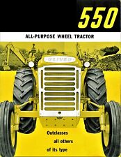 Oliver 550 Brochure All-purpose Wheel Tractor Gas Diesel Loader Backhoe Yellow