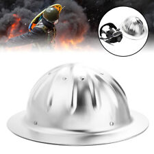 Full Brim Construction Hard Cap Safety Helmet Protection Aluminum Hat Silver .