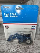 164th Scale Ford 7740 Tractor With Loader And Cab. Ertl Die-cast.