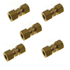 5 Pcs Brass Compression Fitting Union Connector 516 Tube Od X 516 Tube Od