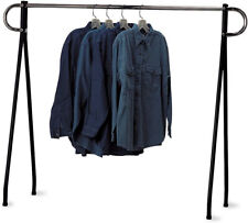 Clothing Rack Black Chrome Single Rail Retail Storage Garment Salesman 48 X 60