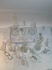 Vintage 18 Chemistry Lab Glass Set - Pyrex Kimax Test Tubes Flasks Stoppers