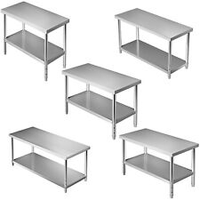 Vevor 48 60 72 Kitchen Work Table Stainless Steel Commercial Food Prep Table