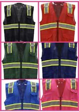 Safety Vest With High Visibility Reflective Stripes With 6 Pockets A3 Colors 8