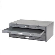 54w Flat File Cabinet 5 Drawer Gray