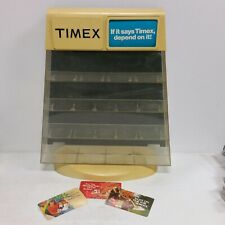 Vintage Timex Watch Standing Upright Counter Display Case Wchangeable Display