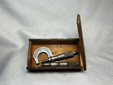 Starrett No. 230 Lufkin No 681 Micrometer Caliper Machinist Tool In Wood Box