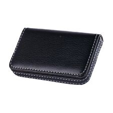 New Black Pocket Pu Leather Business Id Credit Card Holder Case Wallet