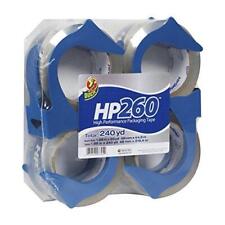 Duck Hp260 Packing Tape 4 Rolls With Dispensers 1.88 Inch X 60 Yard Clear