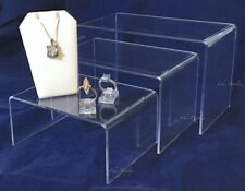 3pc Clear Acrylic Riser Set Jewelry Display Riser Jewelry Display Stage 567