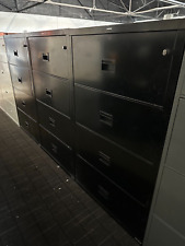 4 Dr Lateral Fire Proof File Cabinet By Hon In Black Finish