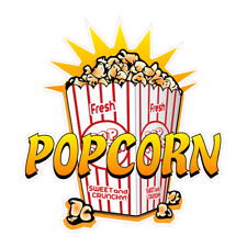 Food Truck Decals Popcorn Style C Food Beverage Concession Sign Yellow
