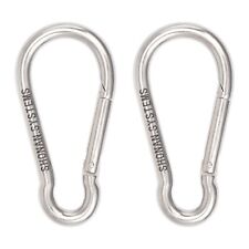 5.5 Inch Large Carabiner Clips- Stainless Steel Spring Snap Hook 2 Pack 600 Lbs