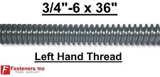 34-6 X 36 Acme Threaded Rod Left Hand Lh 34-6 X 3ft. Plain Steel Cnc Lc