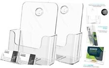 Acrylic Brochure Holder 6 X 8 Inch Display Stand Plastic Flyer 2 Pack