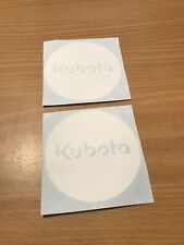 Kubota Tractor Circle Logo Sticker -white - 4 Set Of 2 4x4 Diesel Loader