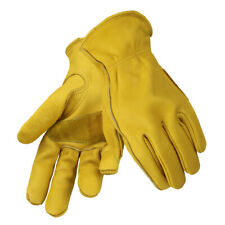 G-tuf Reinforced Palm 100 Genuine Premium Top Grain Cow Leather Work Gloves