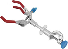Adjustable 3-prong Lab Flask Clamp - Swivel Extension Clip Holder