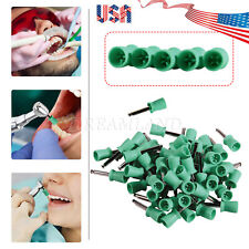 100pc Dental Rubber Prophy Tooth Polish Polishing Cups Brushes Latch Soft