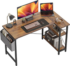 47 Inch Small L Shaped Computer Desk With Storage Shelves Home Office Corner Des